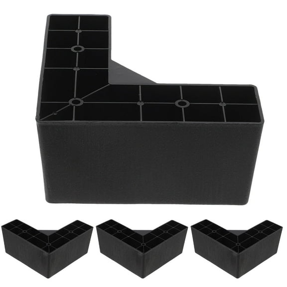Beaupretty 4pcs L-shaped Furniture Risers for Sofas Plastic Legs Prevent Sliding Home