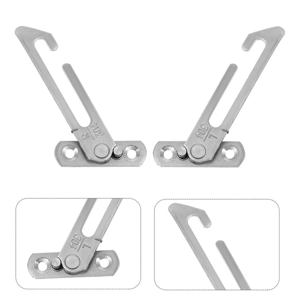 Beaupretty Window Security Locks Stainless Steel No Drill Easy Install 4Pcs