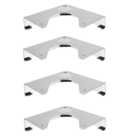 Beaupretty 4Pcs Plated Silver Metal Corner Plate for Billiard Table Pool Table Corner Accessory