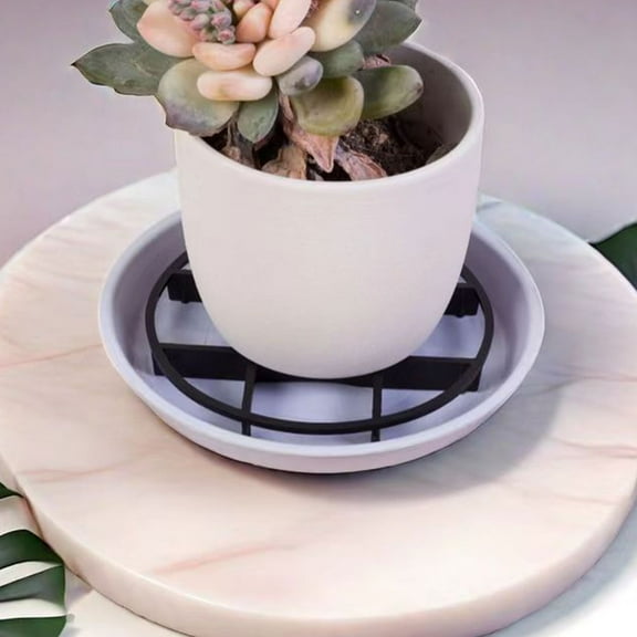 Beaupretty 50Pcs Plant Risers for Inside Pots Black Plastic Plant Stand Elevated Pot Holder for Drainage