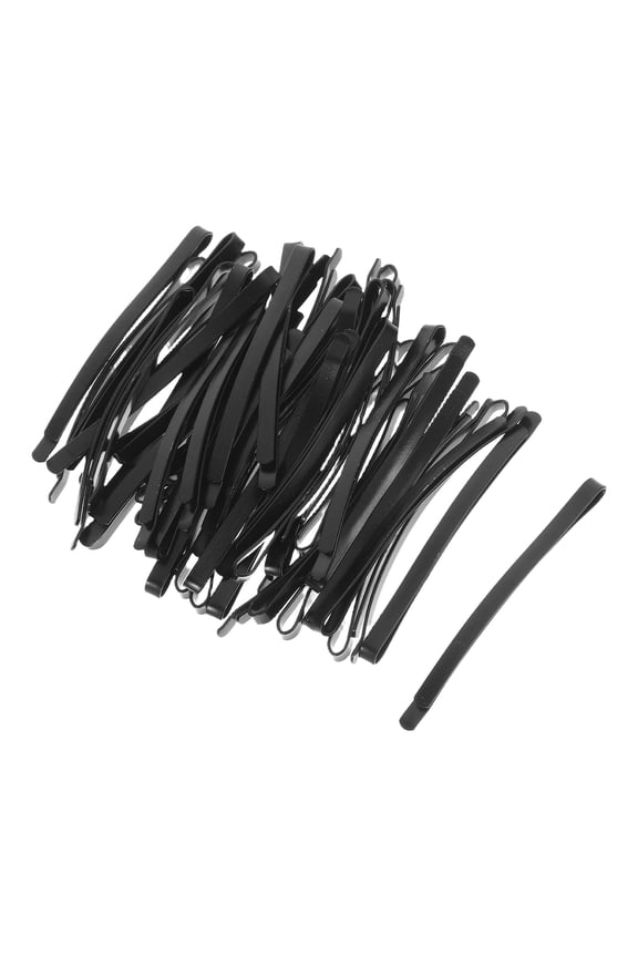 50Pcs Black Metal Hairpins Nonslip Hair Clips for Womens Hairstyling