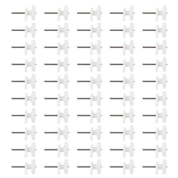 Beaupretty 50Pcs White Photo Hanger Nails Durable Steel and ABS for Frames and Art