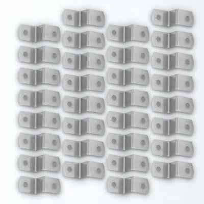 Beaupretty 50Pcs Plated Silver Z Shape Fasteners Picture Frame Supports for Shelves and Tables