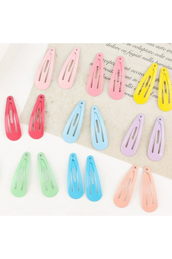 50pcs cute toddler snap hair clips Metal Holds Color for Photoshoots