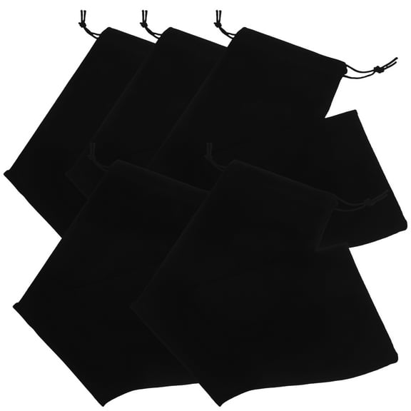 Beaupretty Flat Iron Pouch Black Velvet Travel Case for Hair Tools 5Pcs