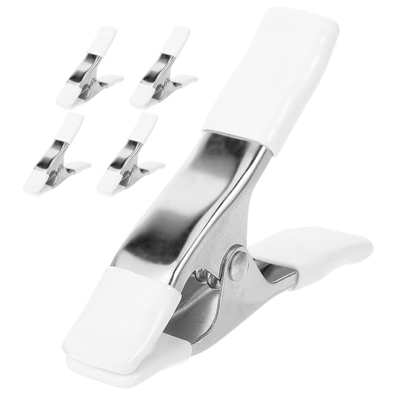 Beaupretty 5Pcs Sturdy Plastic Spring Clamps Assorted Color Backdrop Clips for Photography Backgrounds