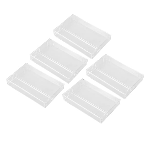 Beaupretty Sturdy PP Cassette Tape Cases, Transparent, Ideal for Safe Storage, 5Pcs
