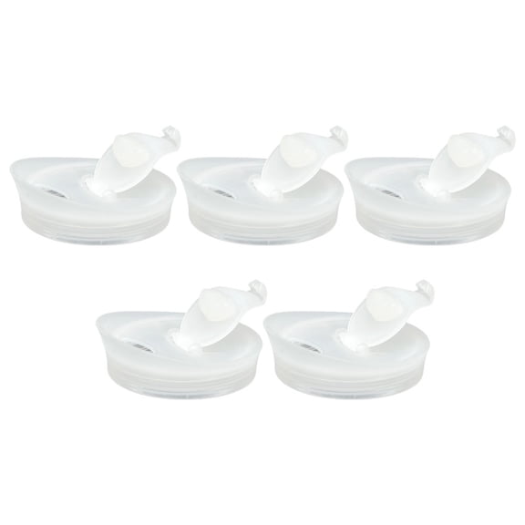 Beaupretty 5Set Water Pitcher Lids Replacement Water Jug Accessories White PP Food Grade Leak Proof For Restaurants
