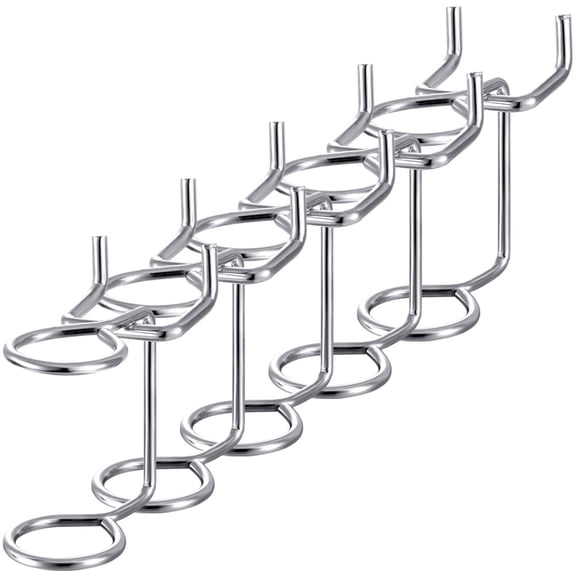 Beaupretty 5Pcs Premium Iron Pegboard Tool Hooks with Double-Ring Design for Home and Garage