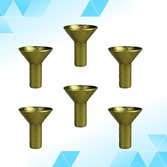 Beaupretty Golden Incense Bruner Tube Holder Smooth Surface Easy Wash 6Pcs