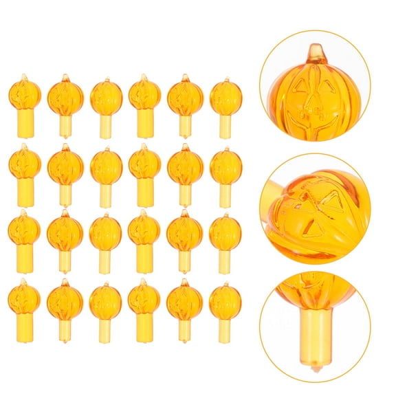 Beaupretty 60Pcs Plastic Orange Light Bulbs for Ceramic Tree Home Use Replacement