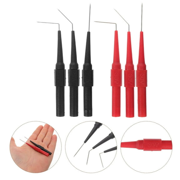 Beaupretty 6Pcs Piercing Test Probes Multimeter Needles for Automotive Industrial Use