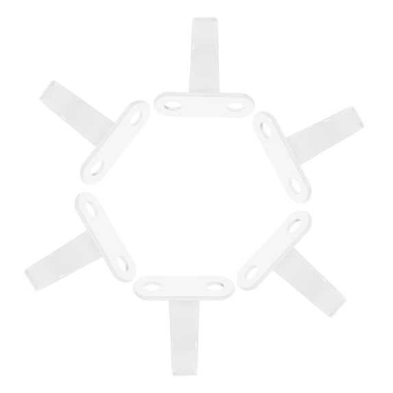 Beaupretty Ceiling Hooks Metal Screw Mounted White for Tool and Flowerpot Hanging 6Pcs