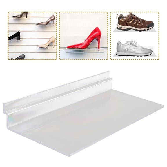 Beaupretty 8Pcs Transparent Wall Shelf Display Rack Plastic Storage Men Women