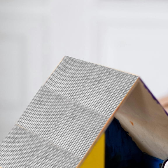 Beaupretty Mini Roof Tiles Model Silver Stainless Steel 8Pack