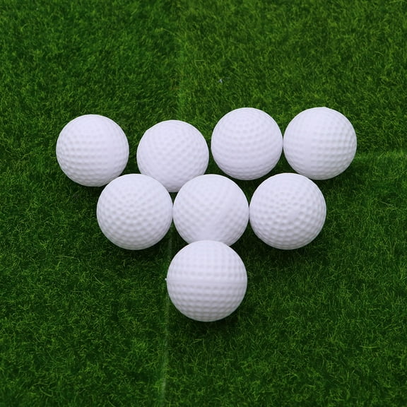 Beaupretty 8pcs Plastic Golf Practice Balls Lightweight Game For Safe For Swing Training And Fun Play White