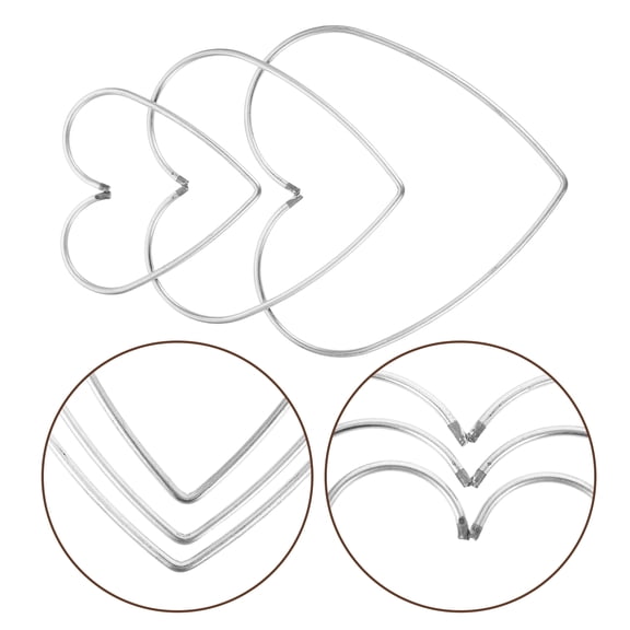 Beaupretty 9PCS Simple Dreamcatcher Ring Heart Metal Rings for Crafts Iron DIY Materials for Girls