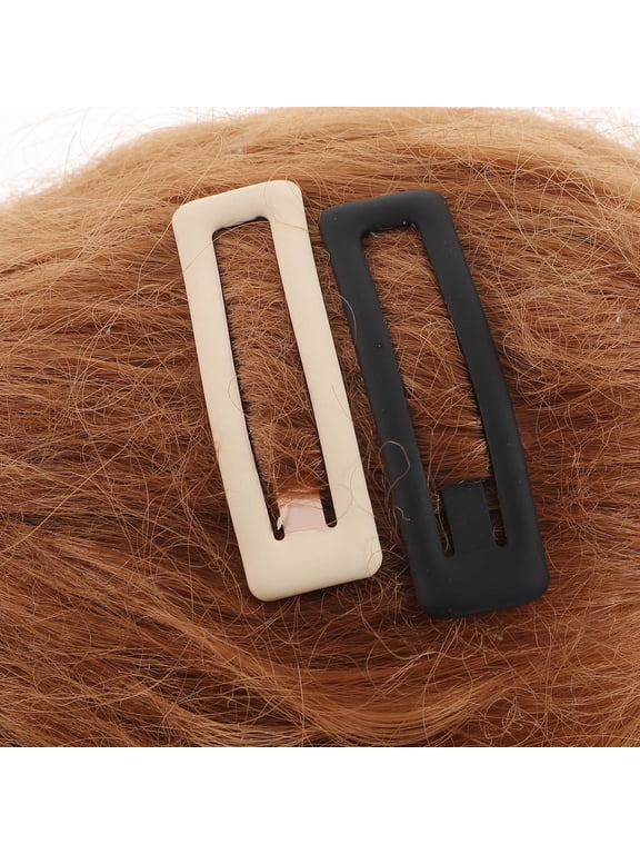 Iron Hair Clips Matte Finish Beige Tone 9Pcs