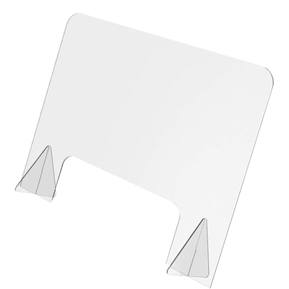 Beaupretty Acrylic Desk Protection Panel for Office Transparent Barrier 1Pcs