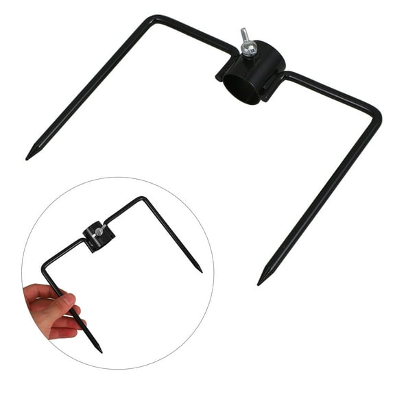 Beaupretty Adjustable Metal Flag Pole Ground Stake Wrought Iron Shepherd'S Hook Base Outdoor Flag Anchor