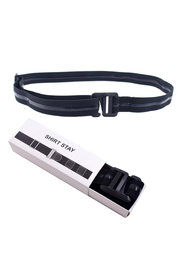 Clothing Tuck Band Shirt Stay Belt Black Nylon 1Pack Elastic for Unisex Professionals