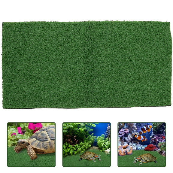 Beaupretty Artificial Turf Green Plastic for Pet Turtle Basking and Garden Decor