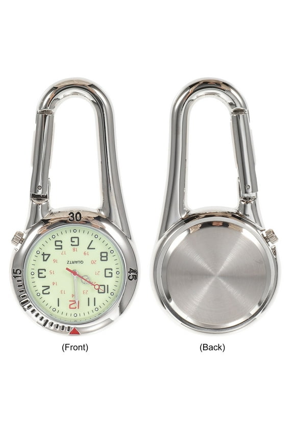 Clip on Quartz Watch with Night Light for Outdoor and Uniform Use