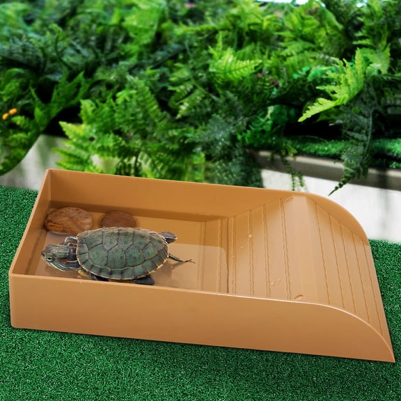 Beaupretty Basking Platform Turf Plastic Imitation Grass for Aquarium 1Pcs