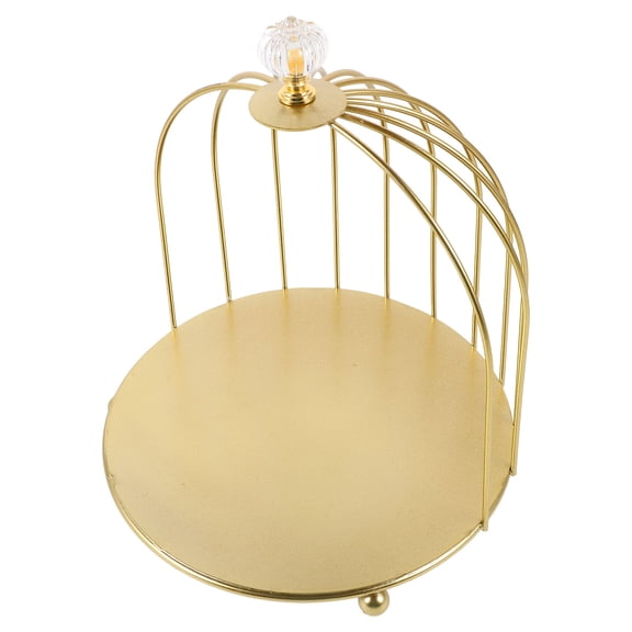 Beaupretty Stylish Golden Metal Bird Cage Cake Stand for Wedding Displays