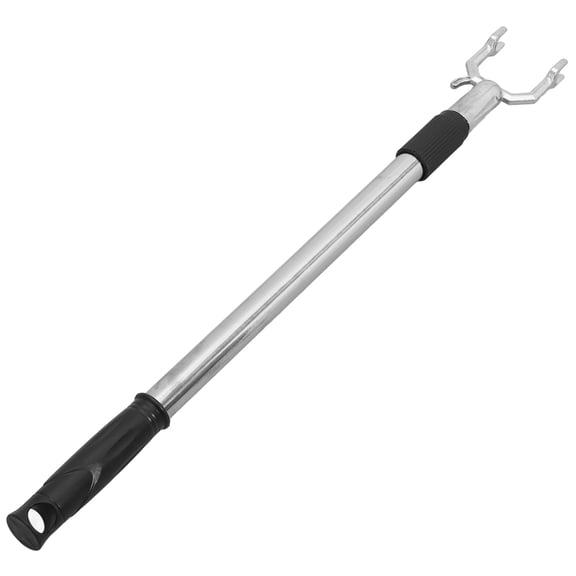 Beaupretty Black Stainless Steel Clothes Hook Pole for Home Use Adjustable Clothes Drying Rod 98 Inches