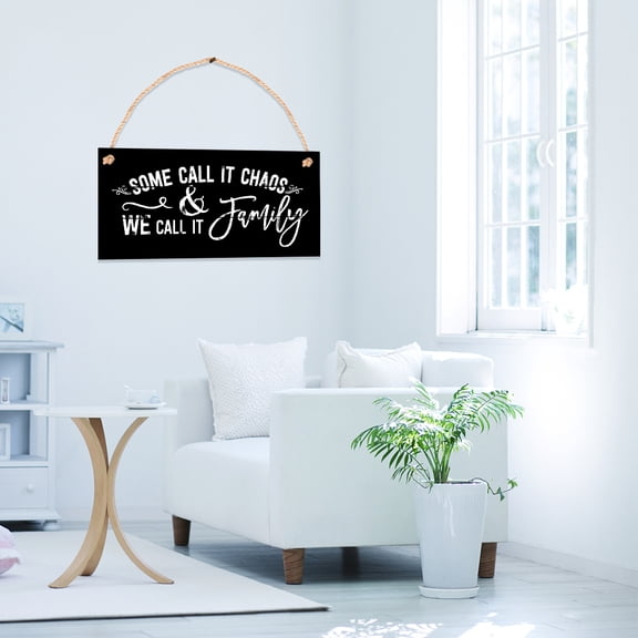 Beaupretty Black Bamboo Hanging Sign, Simple Design for Home Decoration