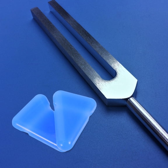 Beaupretty 2Pcs Blue Silicone Tuning Fork Stabilizer Triangle Base for Music Instrument Use