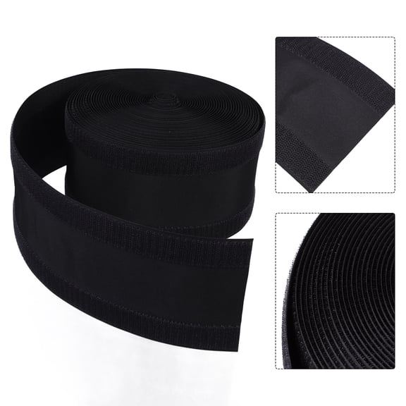 Beaupretty Cord Cover Grip Black Nylon Hook and Loop Strap for Home Cable Management