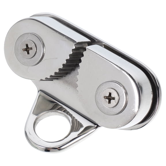 Beaupretty Plated Silver Stainless Steel Cam Cleat for Boats with Leading Ring Corrosion Resistant 316 Grade