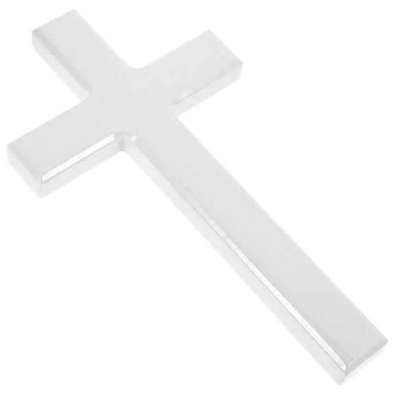 Beaupretty Smooth Edge White Wooden Cross Wall Hanging for Christian Home Decor