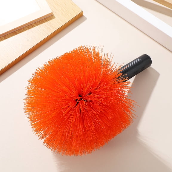 Beaupretty Spider Web Duster Orange Plastic High Efficiency Cobweb Remover for Home and Office