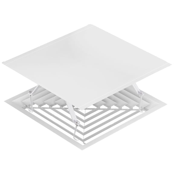 Beaupretty Ceiling Vent Register Iron White 1Set Wind Direction Control for Office Use