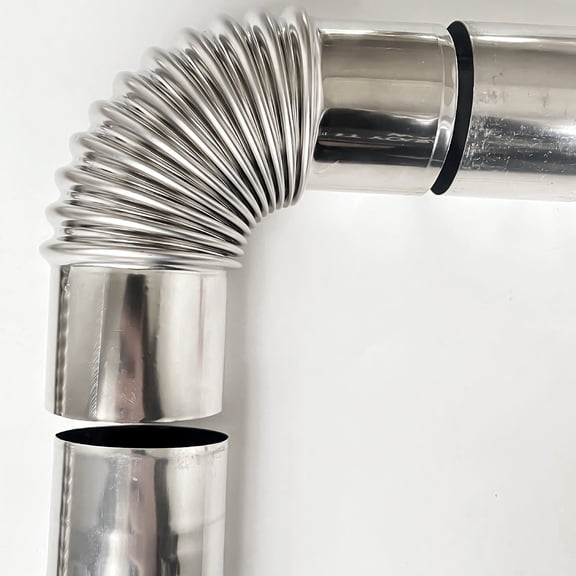 Beaupretty Lightweight Stainless Steel Chimney Flue, Easy Install Elbow for Home Vent