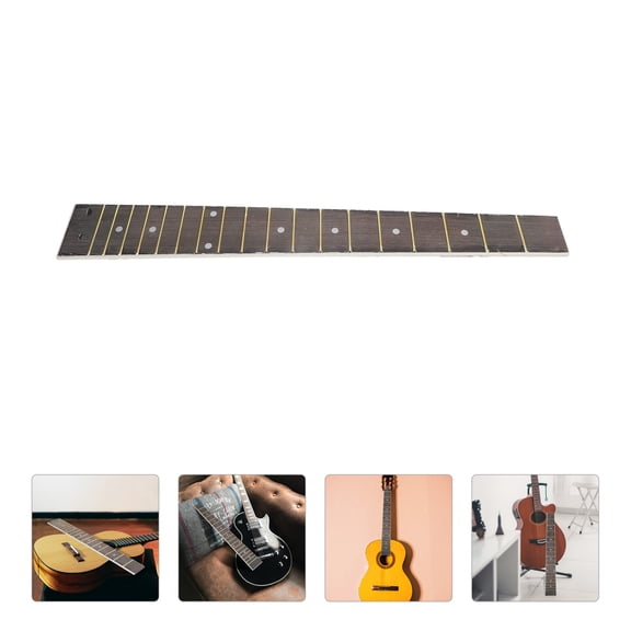 Beaupretty Guitar Fingerboard Replacement Black Technical Wood Fretboard for Acoustic Guitar