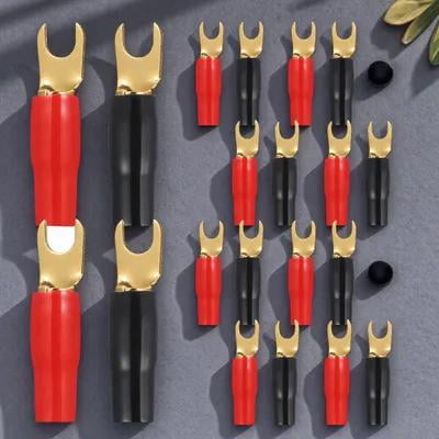 Beaupretty Crimp Connectors 8Ga Terminal Spade Adapter Assorted Colors for Speaker Connections