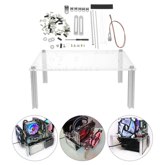 Beaupretty Transparent Motherboard Bracket Multi Aluminum Acrylic Iron for Computer 1Set
