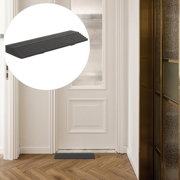Beaupretty Door Ramp For Robot Cleaner Black Rubber Facilitate Sweeping Robot Climbing 1Set Hotel