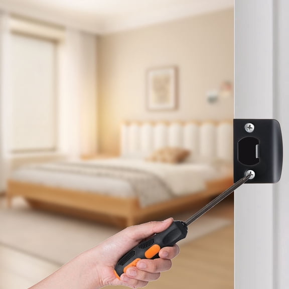 Beaupretty Deadbolt Cover Plate Stainless Steel Black for Door Security