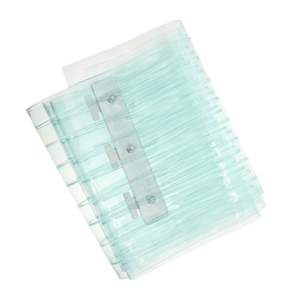 Beaupretty Plastic p Curtain Door with Stainless Steel for Kitchen and Warehouse Partition Sky Blue