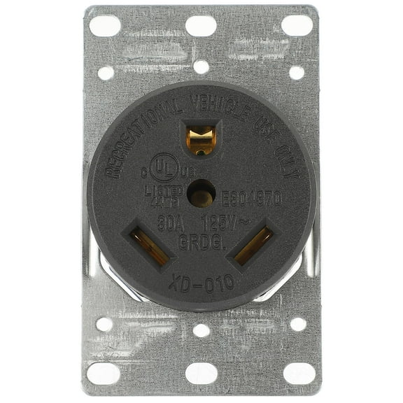 Beaupretty Rv Power Outlet Multi-Color Copper Iron ABS for Travel Trailers Easy Wiring