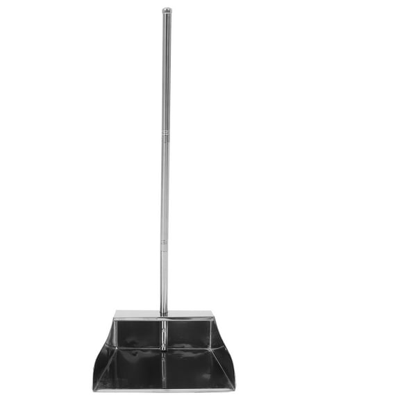 Beaupretty Long Handle Dustpan Stainless Steel No Stooping Home Garbage Shovel