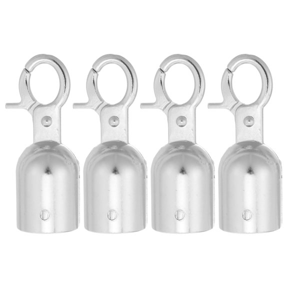 Beaupretty 4Pcs Rope End Cap with Hook Aluminum Alloy Cord Lock for Banister Rails