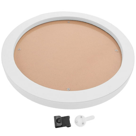 Beaupretty Fabric Embroidery Frame for Wall Ornament White Acrylic Round 1Pcs