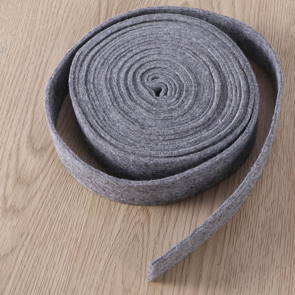 Beaupretty Non Fading Wool Felt Ribbon Grey for Floral Arrangements Christmas Tree and Decorative Crafts