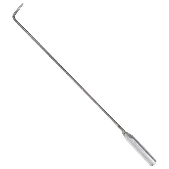 Beaupretty Plated Silver Fire Pit Poker Metal Fireplace Tool with Comfortable Grip for Home Use